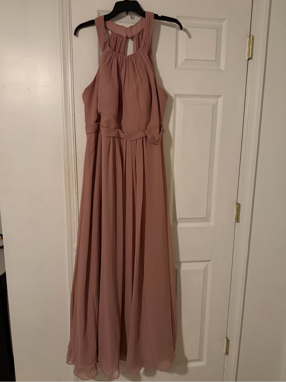 Azazie Dusty Rose Halter Maxi Dress